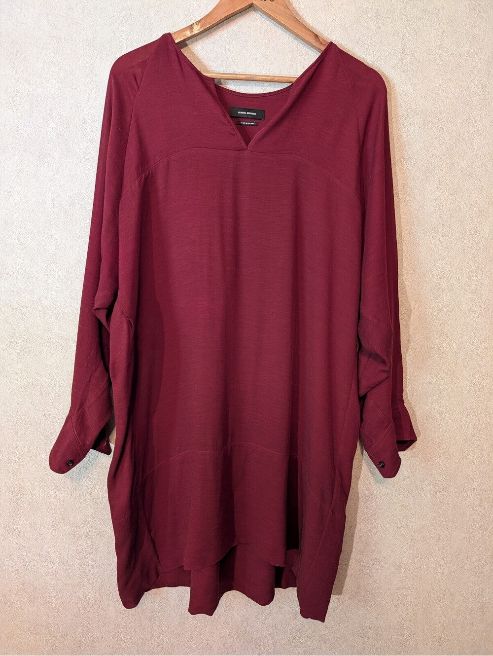 ISABEL MARANT burgundy lightweight summer dress sz 40/8